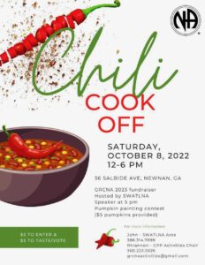 Chili Cook Off Oct 8 2022