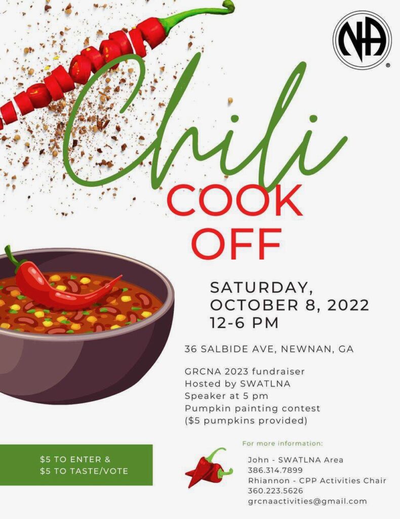 Chili Cook Off! – Southwest Atlanta Area of Narcotics Anonymous